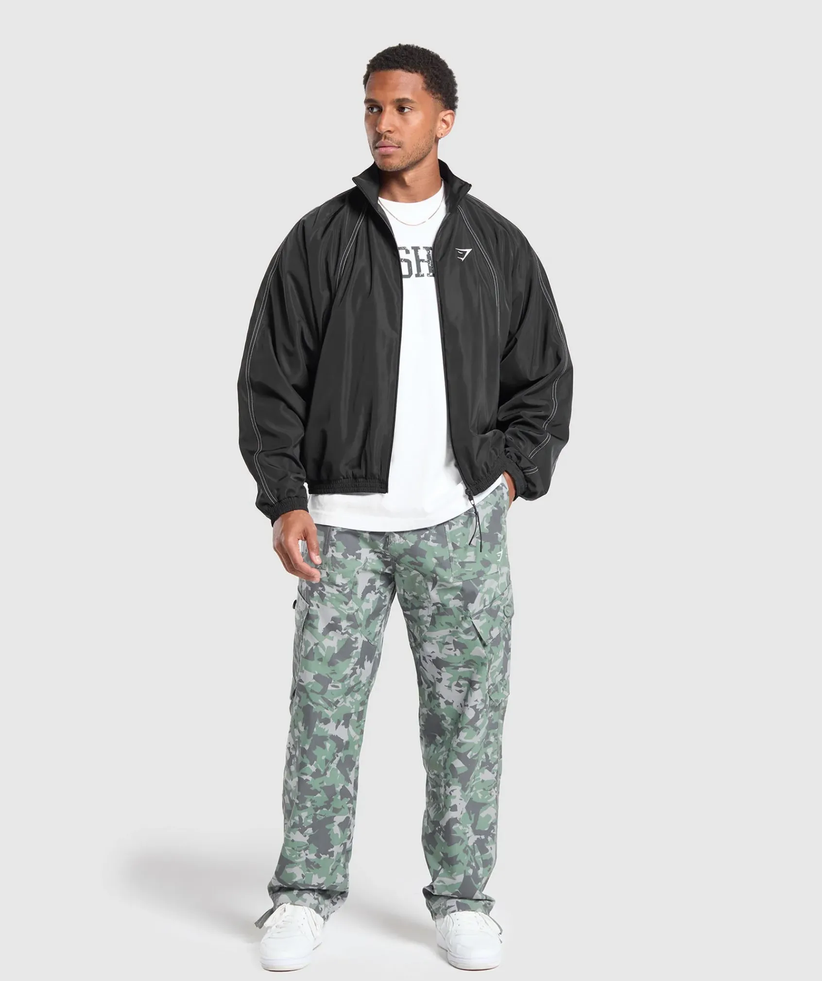 Heren Gymshark Joggingbroeken|Cargobroeken*Camo Print Woven Cargo Pants