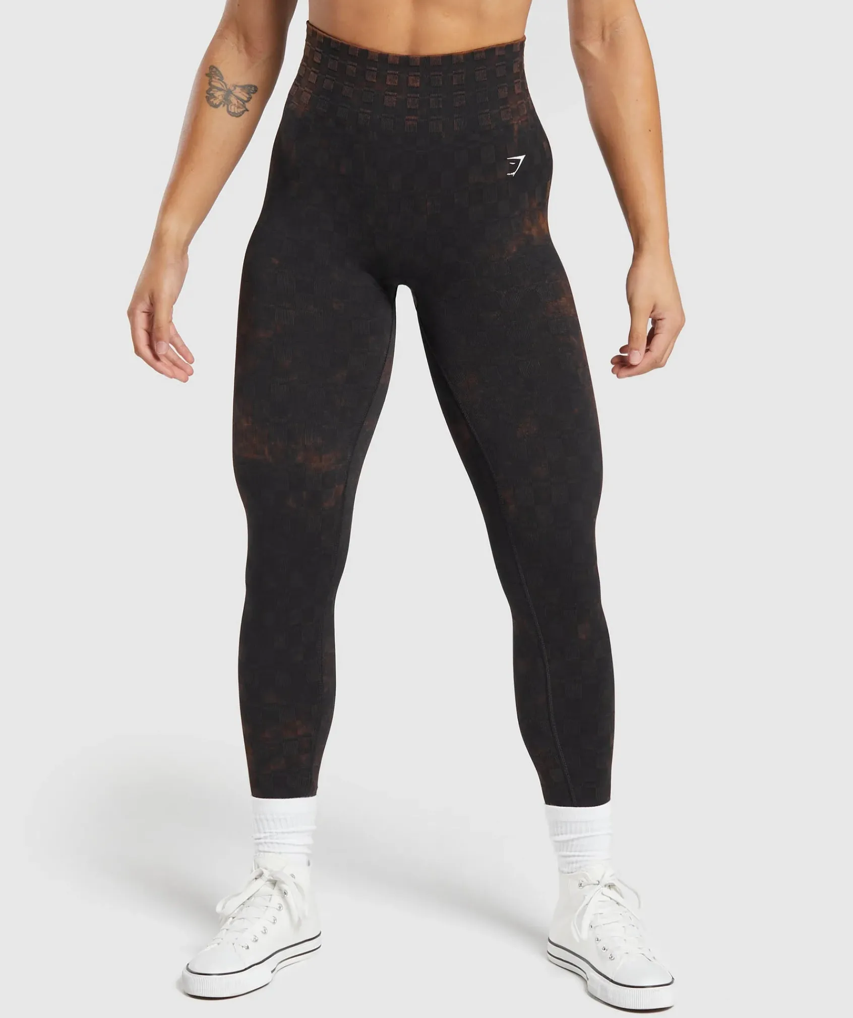 DAMES Gymshark Leggings|Zwarte Leggings*Check Seamless Washed Leggings