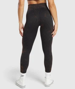 DAMES Gymshark Leggings|Zwarte Leggings*Check Seamless Washed Leggings
