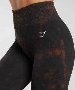 DAMES Gymshark Leggings|Zwarte Leggings*Check Seamless Washed Leggings