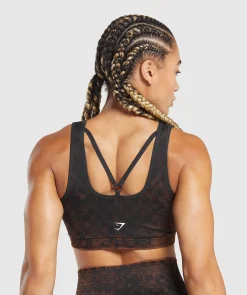 DAMES Gymshark Sport-bh's*Check Seamless Washed Sports Bra
