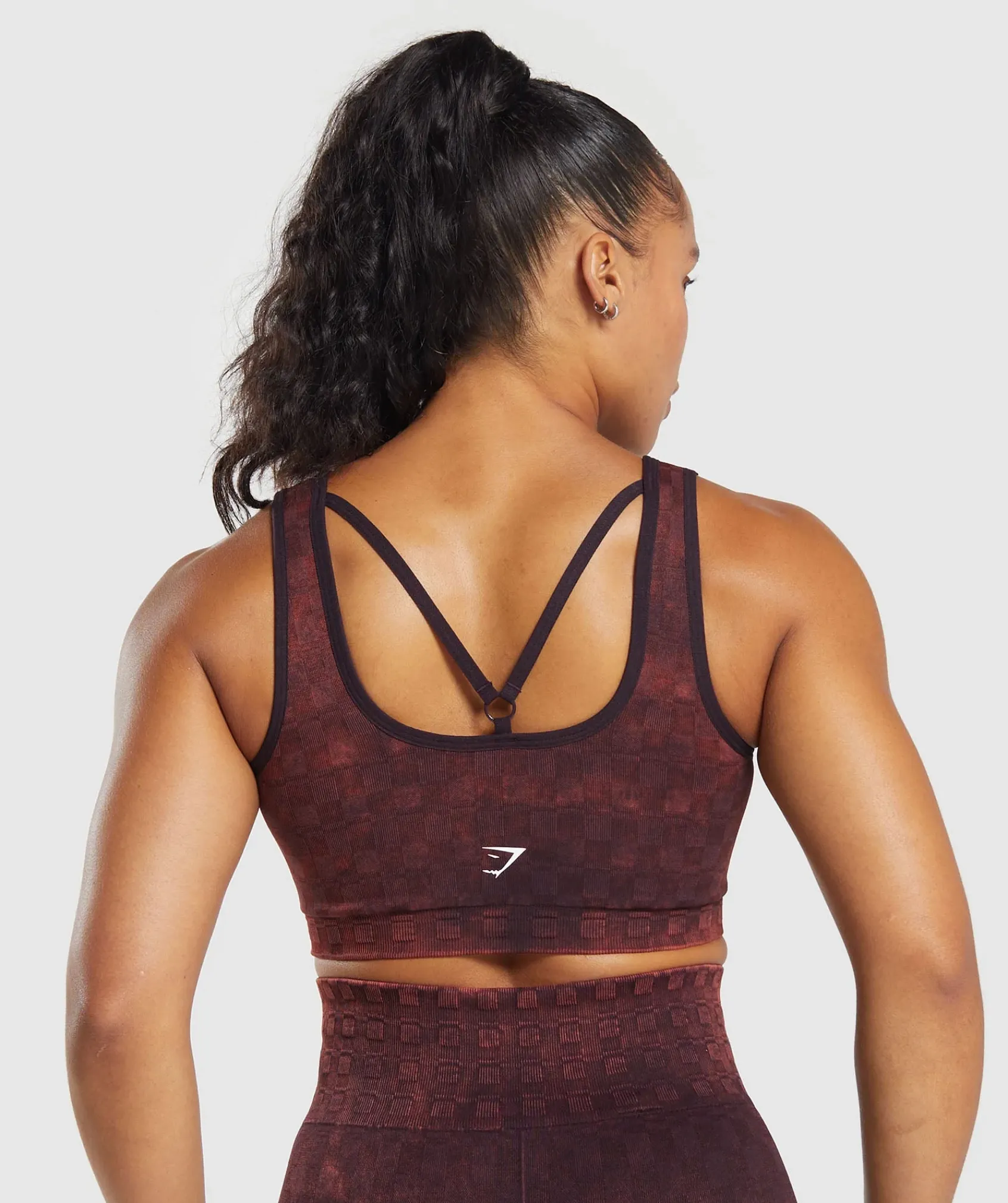 DAMES Gymshark Sport-bh's*Check Seamless Washed Sports Bra