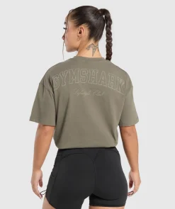 DAMES Gymshark Bedekkende Sportkleding*Collegiate Oversized T-Shirt
