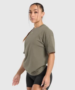 DAMES Gymshark Bedekkende Sportkleding*Collegiate Oversized T-Shirt