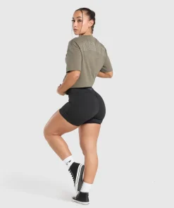 DAMES Gymshark Bedekkende Sportkleding*Collegiate Oversized T-Shirt