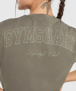 DAMES Gymshark Bedekkende Sportkleding*Collegiate Oversized T-Shirt