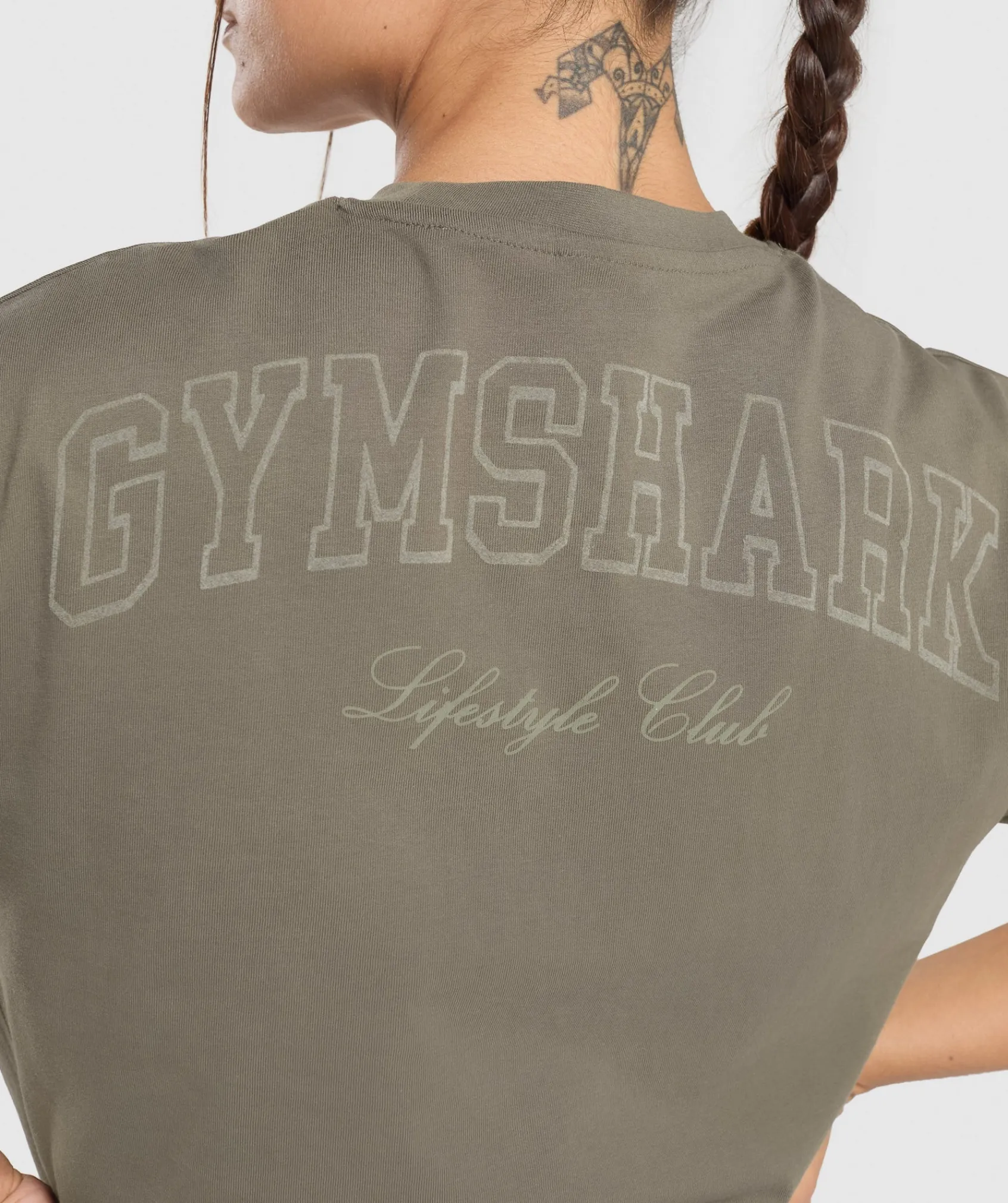 DAMES Gymshark Bedekkende Sportkleding*Collegiate Oversized T-Shirt