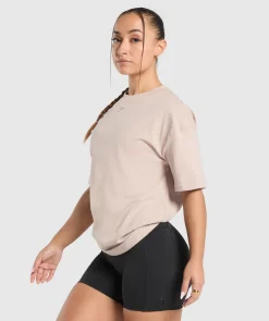 DAMES Gymshark Bedekkende Sportkleding|T-shirts*Collegiate Oversized T-Shirt