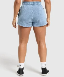 DAMES Gymshark Shorts*Collegiate Shadow Washed Shorts