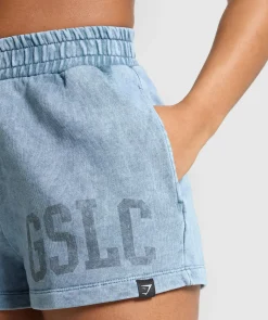 DAMES Gymshark Shorts*Collegiate Shadow Washed Shorts