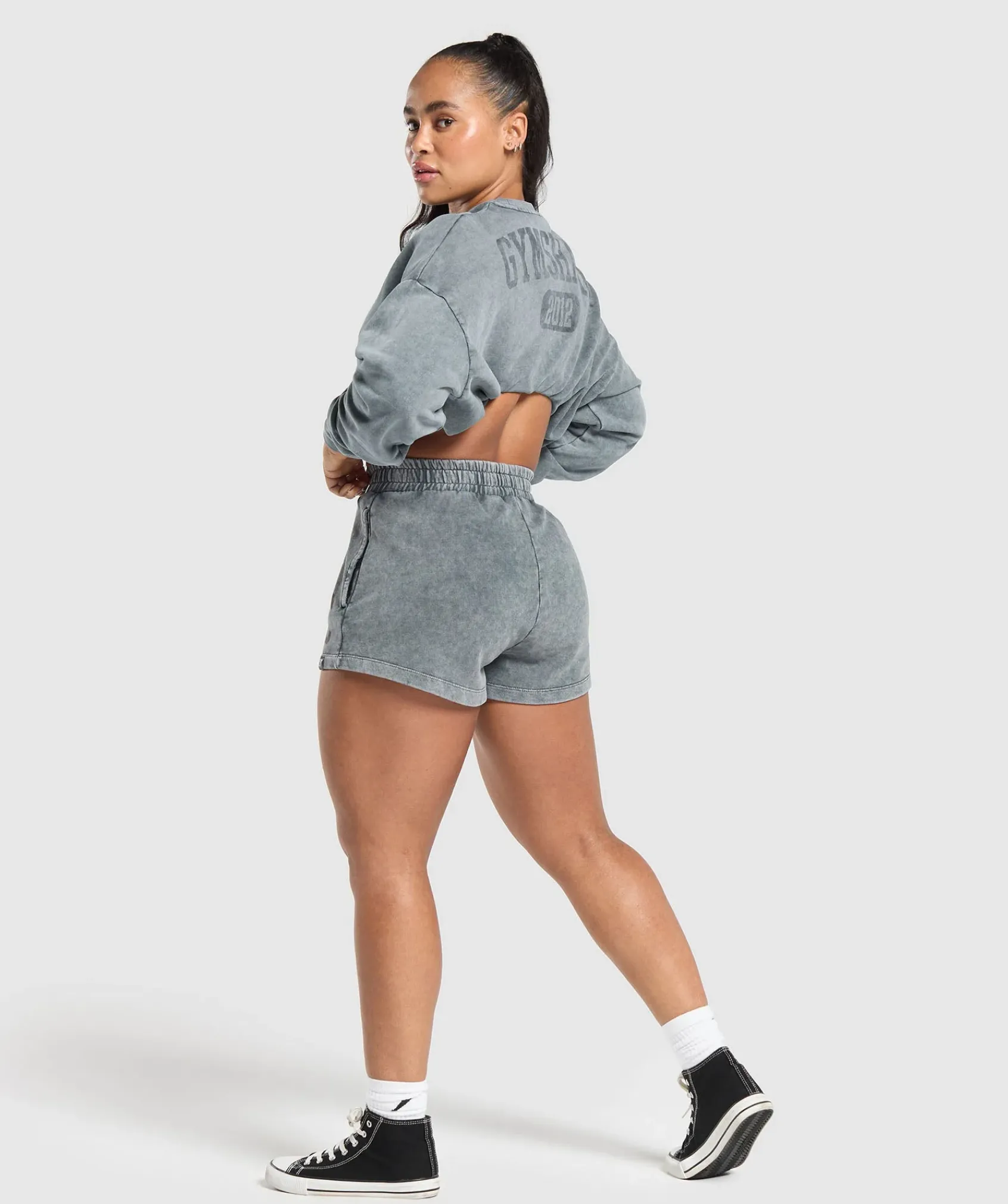 DAMES Gymshark Hoodies & Truien*Collegiate Shadow Washed Midi Sweatshirt