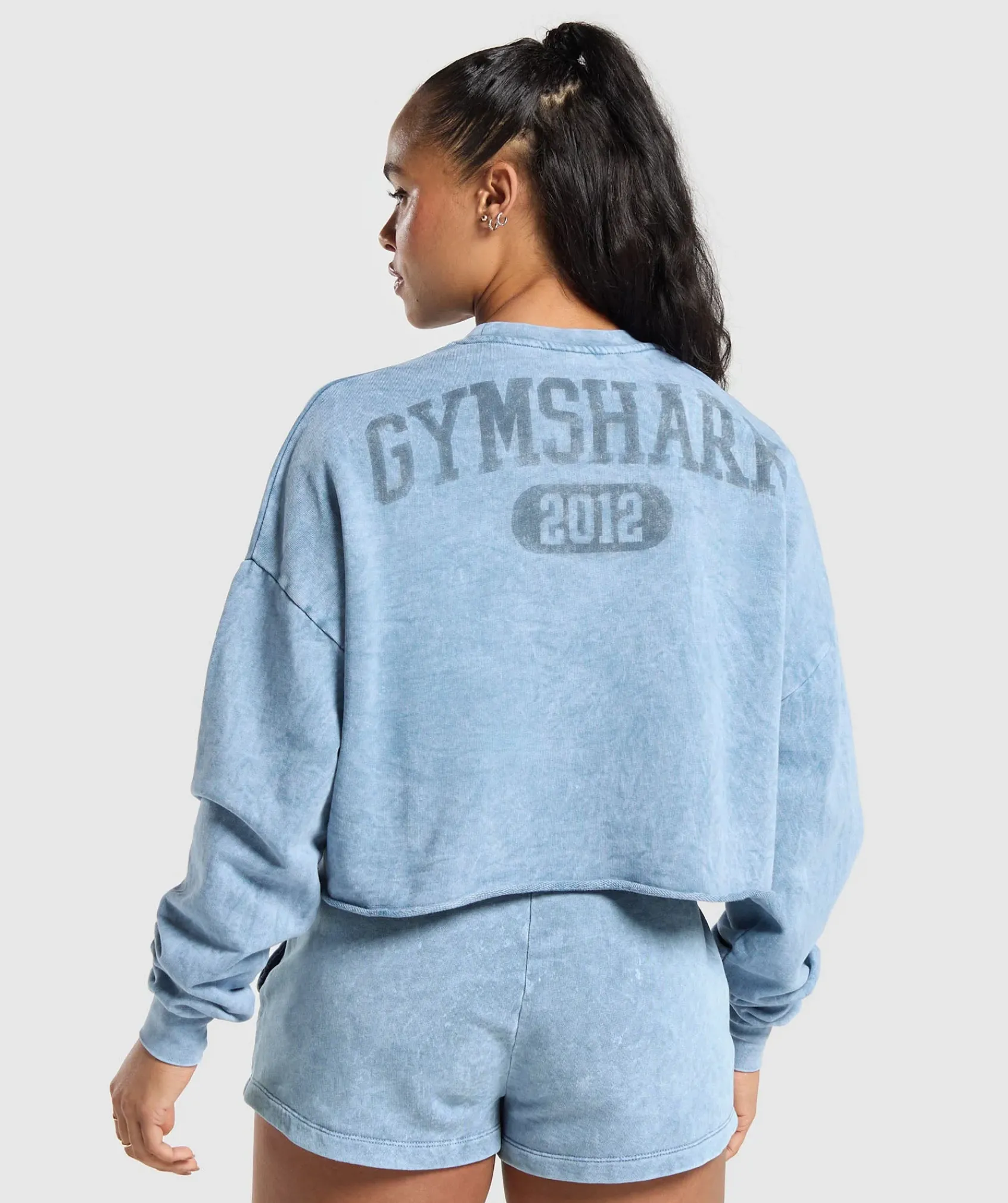 DAMES Gymshark Hoodies & Truien*Collegiate Shadow Washed Midi Sweatshirt