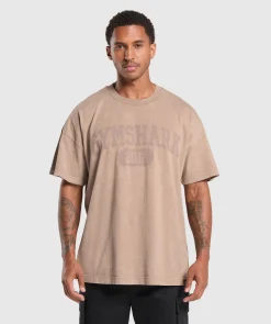 Heren Gymshark T-shirts*Collegiate Shadow Washed T-Shirt