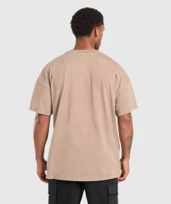 Heren Gymshark T-shirts*Collegiate Shadow Washed T-Shirt