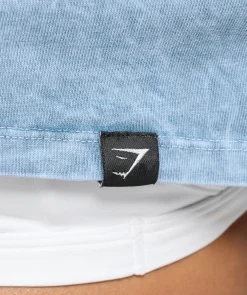 DAMES Gymshark Croptops|T-shirts*Collegiate Shadow Washed Crop Top