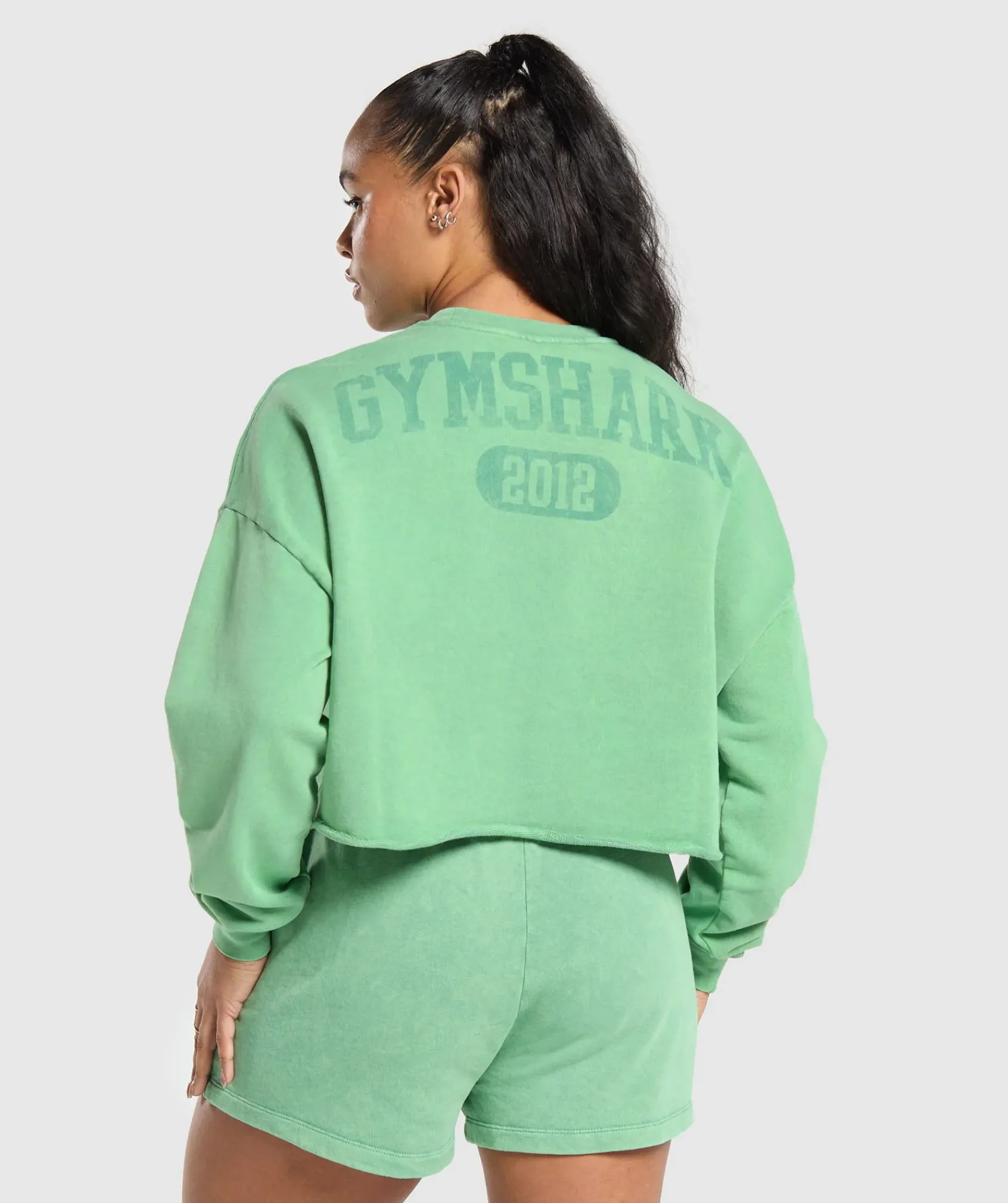 DAMES Gymshark Hoodies & Truien*Collegiate Shadow Washed Midi Sweatshirt
