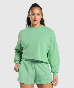 DAMES Gymshark Hoodies & Truien*Collegiate Shadow Washed Midi Sweatshirt
