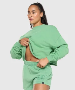 DAMES Gymshark Hoodies & Truien*Collegiate Shadow Washed Midi Sweatshirt