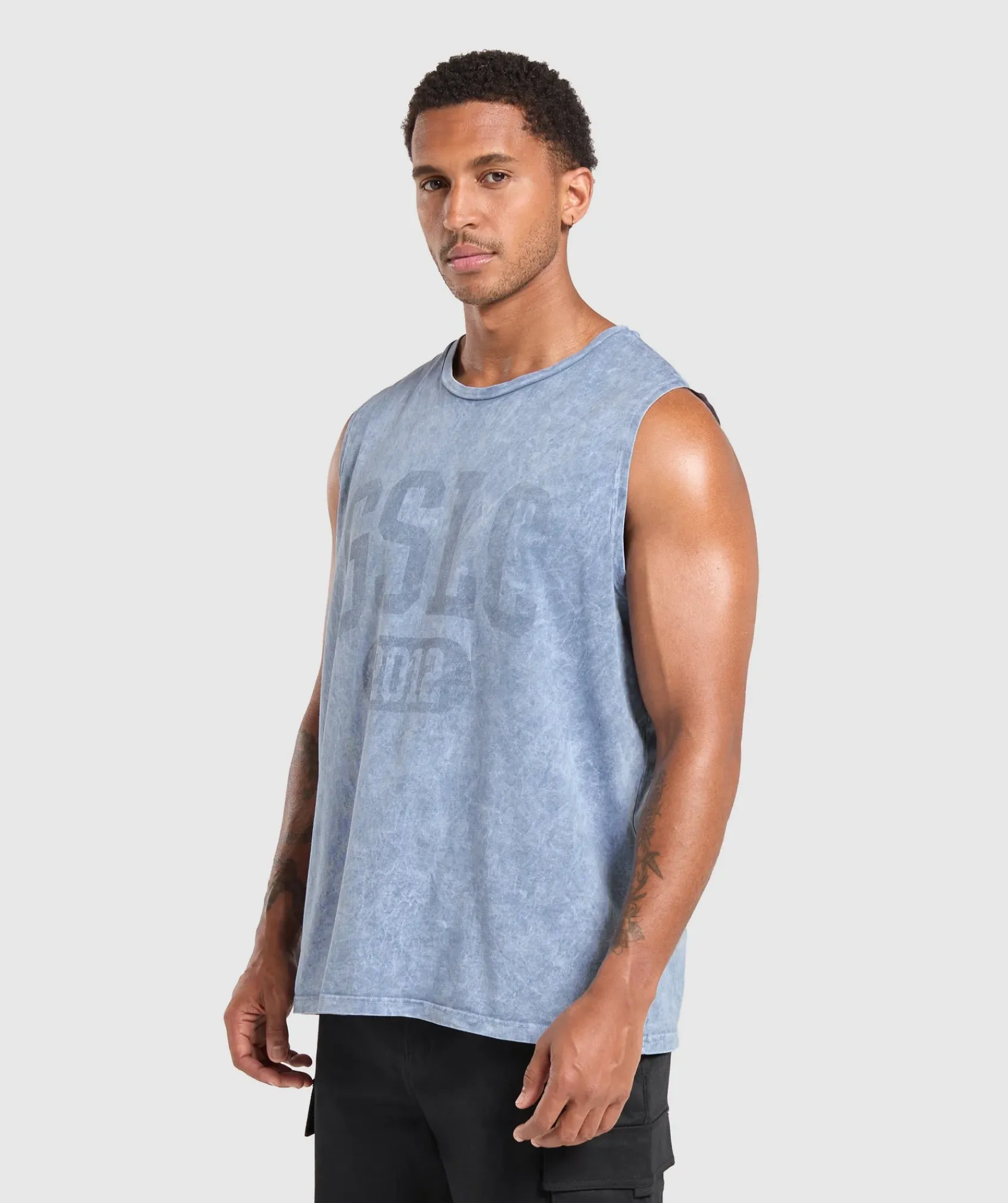 Heren Gymshark Tanktops*Collegiate Shadow Washed Tank