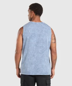 Heren Gymshark Tanktops*Collegiate Shadow Washed Tank