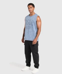 Heren Gymshark Tanktops*Collegiate Shadow Washed Tank
