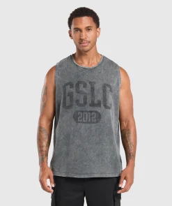 Heren Gymshark Tanktops*Collegiate Shadow Washed Tank