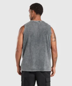 Heren Gymshark Tanktops*Collegiate Shadow Washed Tank