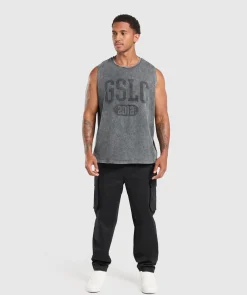 Heren Gymshark Tanktops*Collegiate Shadow Washed Tank