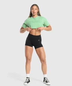 DAMES Gymshark Croptops|T-shirts*Collegiate Shadow Washed Crop Top