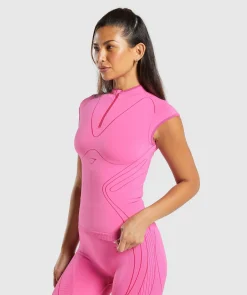 DAMES Gymshark T-shirts*Contour Heart Seamless Short Sleeve Top