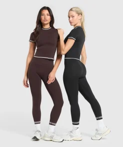 DAMES Gymshark T-shirts*Contrast Seamless Midi Tee