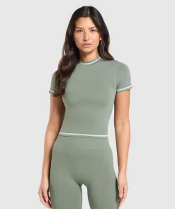 DAMES Gymshark T-shirts*Contrast Seamless Midi Tee