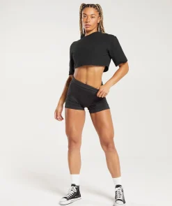 DAMES Gymshark Croptops|T-shirts*Cotton Boxy Crop Top