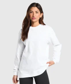 DAMES Gymshark Bedekkende Sportkleding|T-shirts*Cotton Oversized Long Sleeve Top