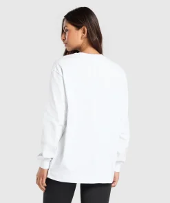 DAMES Gymshark Bedekkende Sportkleding|T-shirts*Cotton Oversized Long Sleeve Top