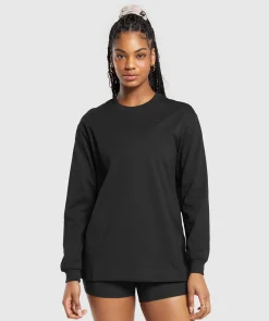DAMES Gymshark Bedekkende Sportkleding|T-shirts*Cotton Oversized Long Sleeve Top