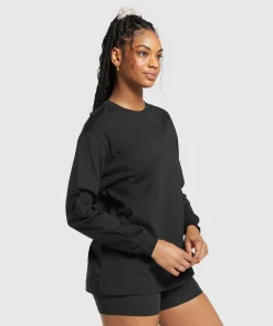 DAMES Gymshark Bedekkende Sportkleding|T-shirts*Cotton Oversized Long Sleeve Top