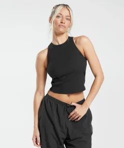 DAMES Gymshark Croptops|Tanktops*Cotton Rib Midi Tank