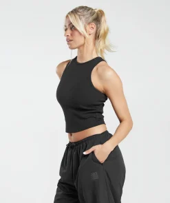 DAMES Gymshark Croptops|Tanktops*Cotton Rib Midi Tank
