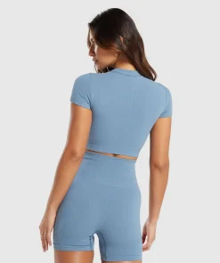 DAMES Gymshark Croptops|T-shirts*Cotton Seamless Crop Top