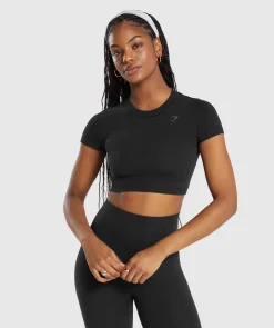 DAMES Gymshark Croptops|T-shirts*Cotton Seamless Crop Top