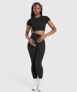 DAMES Gymshark Croptops|T-shirts*Cotton Seamless Crop Top