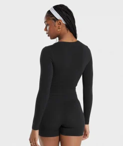 DAMES Gymshark Croptops|T-shirts*Cotton Seamless Long Sleeve Midi Top