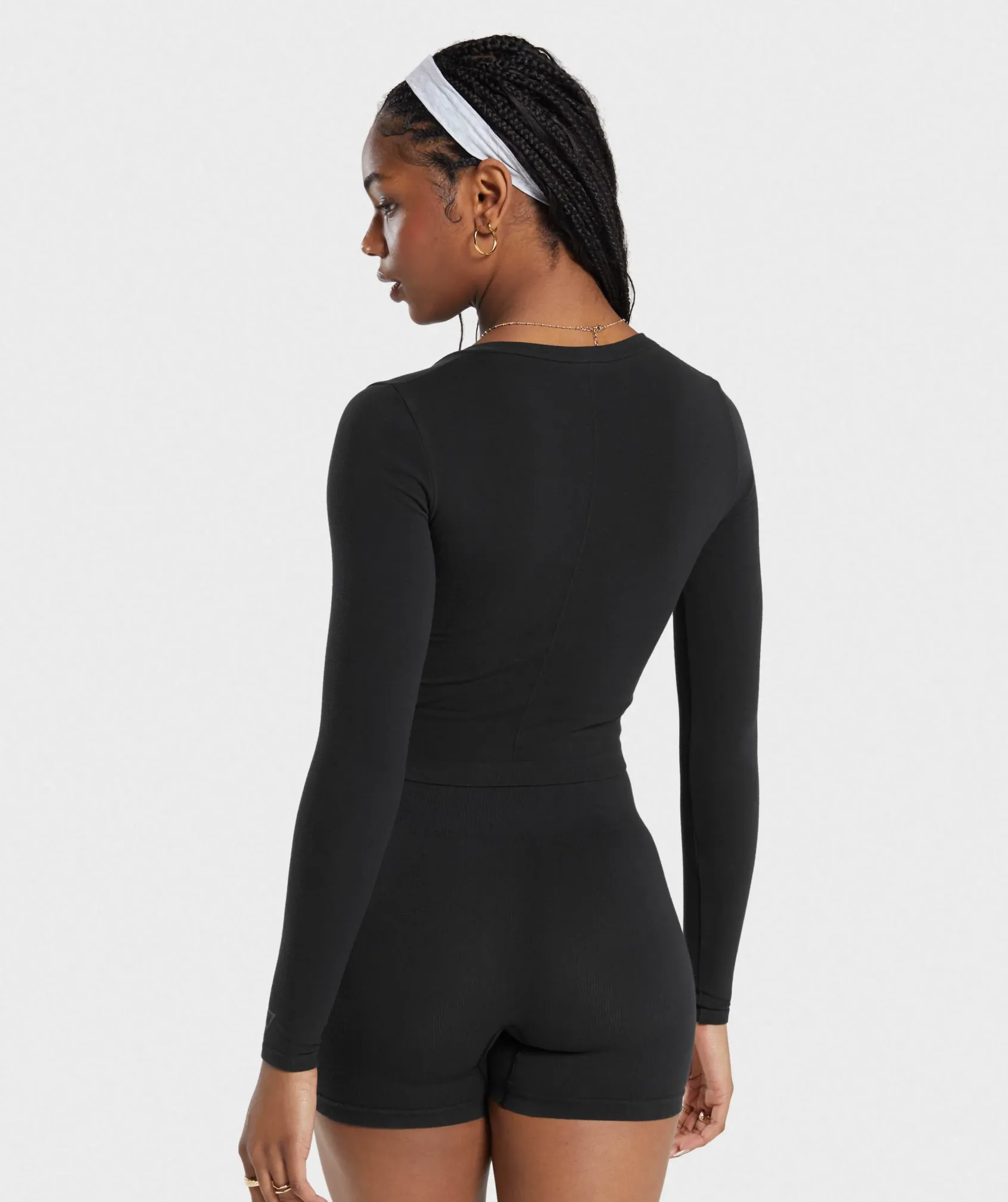DAMES Gymshark Croptops|T-shirts*Cotton Seamless Long Sleeve Midi Top