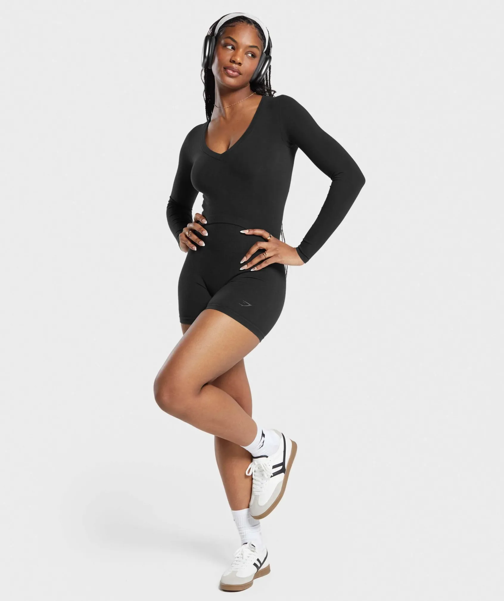DAMES Gymshark Croptops|T-shirts*Cotton Seamless Long Sleeve Midi Top