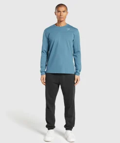 Heren Gymshark T-shirts*Crest Long Sleeve T-Shirt