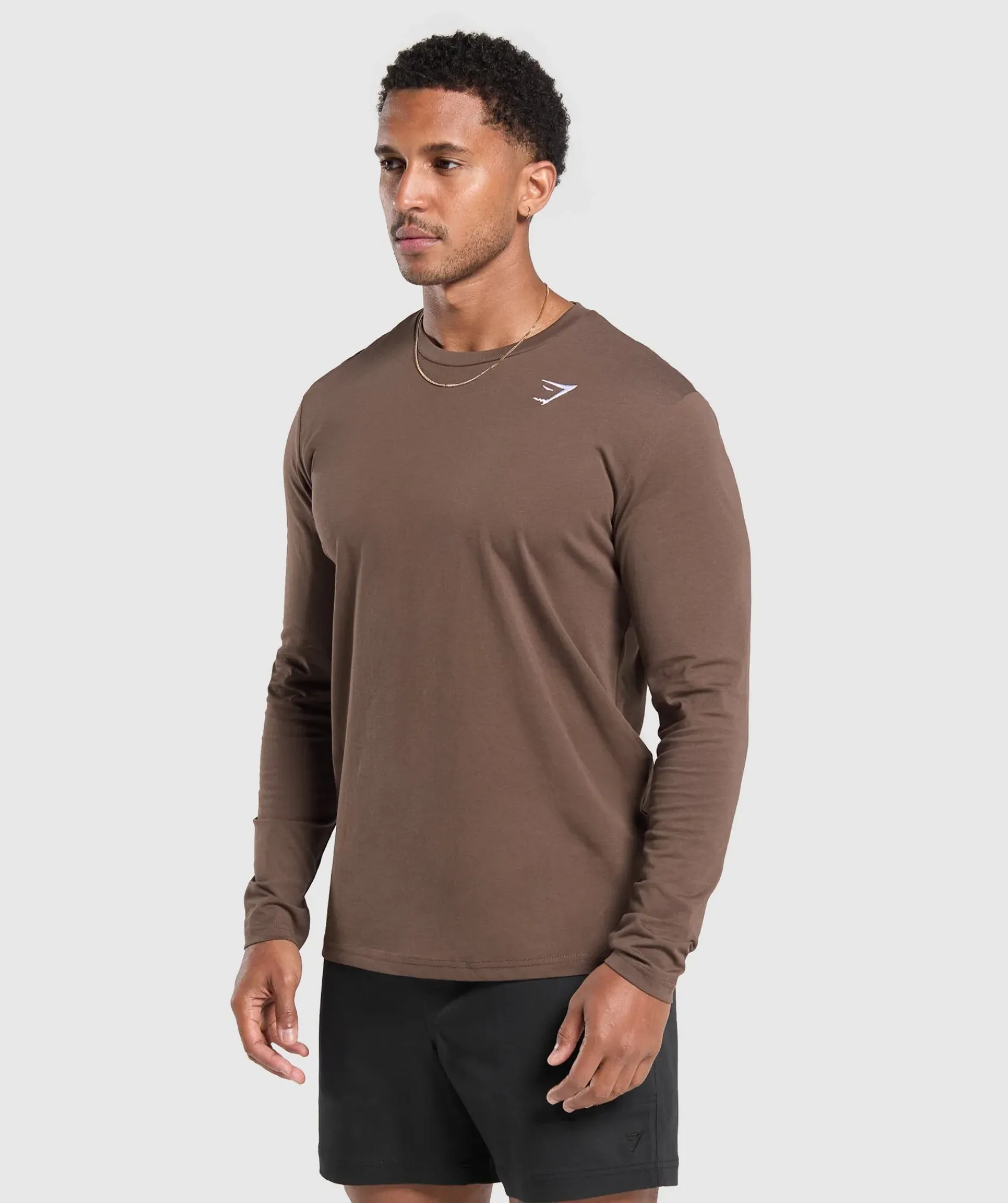 Heren Gymshark T-shirts*Crest Long Sleeve T-Shirt