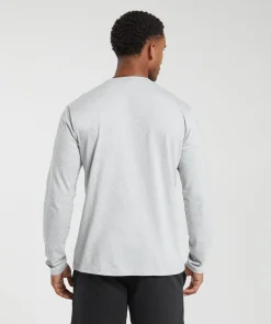 Heren Gymshark T-shirts*Crest Long Sleeve T-Shirt