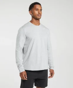 Heren Gymshark T-shirts*Crest Long Sleeve T-Shirt