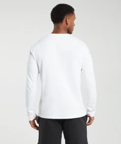 Heren Gymshark T-shirts*Crest Long Sleeve T-Shirt